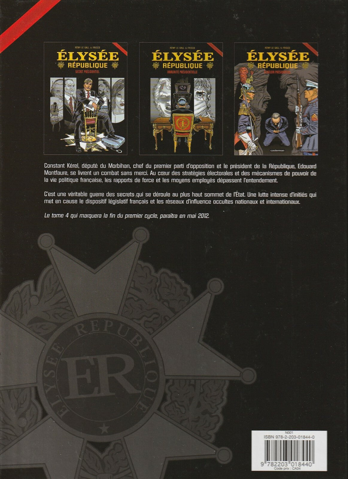 BD  Elysée République - Echelon présidentiel - N°3 -  EO - 2011 -TTBE- Frisco