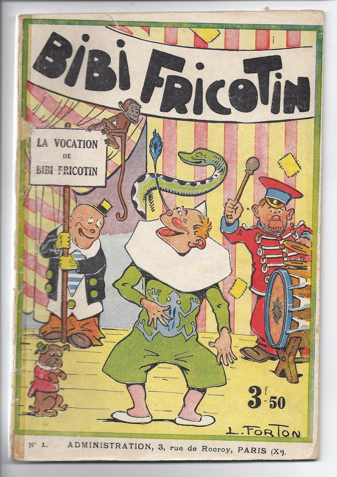 Comic book - Bibi Fricotin's Vocation - No. 1 - RE - 1930 - BE - Louis Forton
