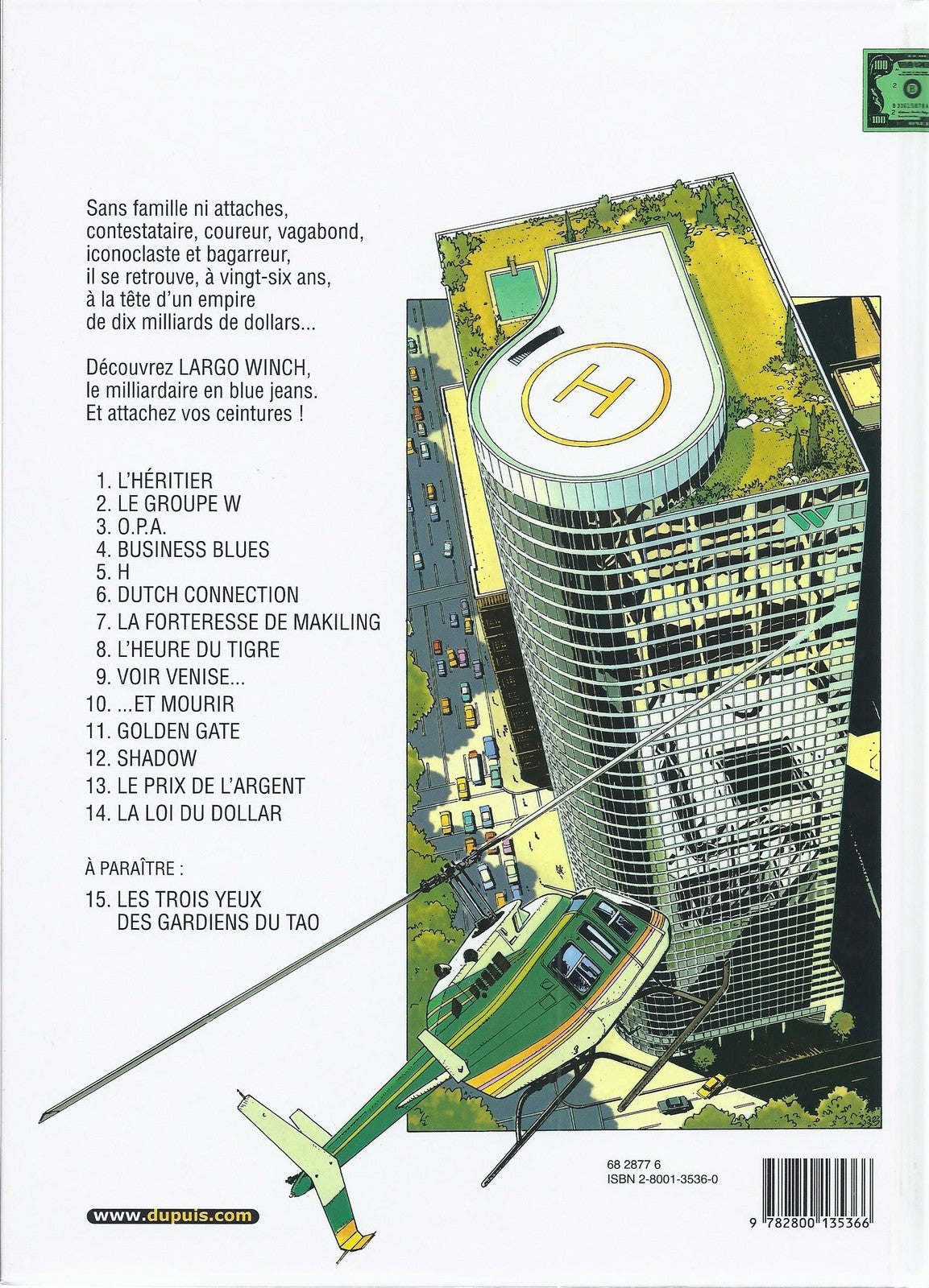 BD  Largo Winch - N°14 -  La loi du dollar  - E.O - 2005 - TBE - Francq