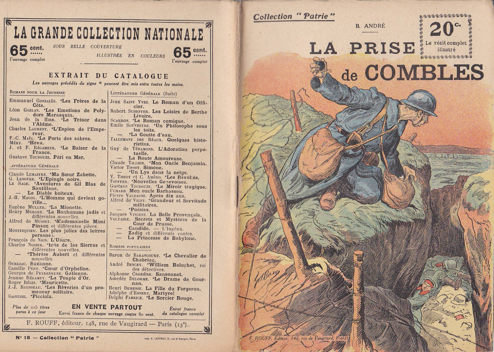 Collection Patrie - La prise de Combles - N°18-EO - 1917  TBE André