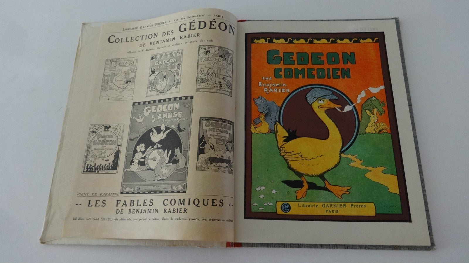 BD  Gédéon comédien - EO- cartonnée toilée-1929 -BE- Benjamin rabier