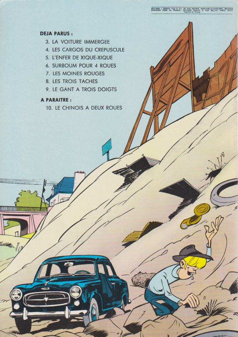 BD Gil Jourdan- Les 3 taches  - N°8- RE- Broché-1967 -TBE- Tillieux