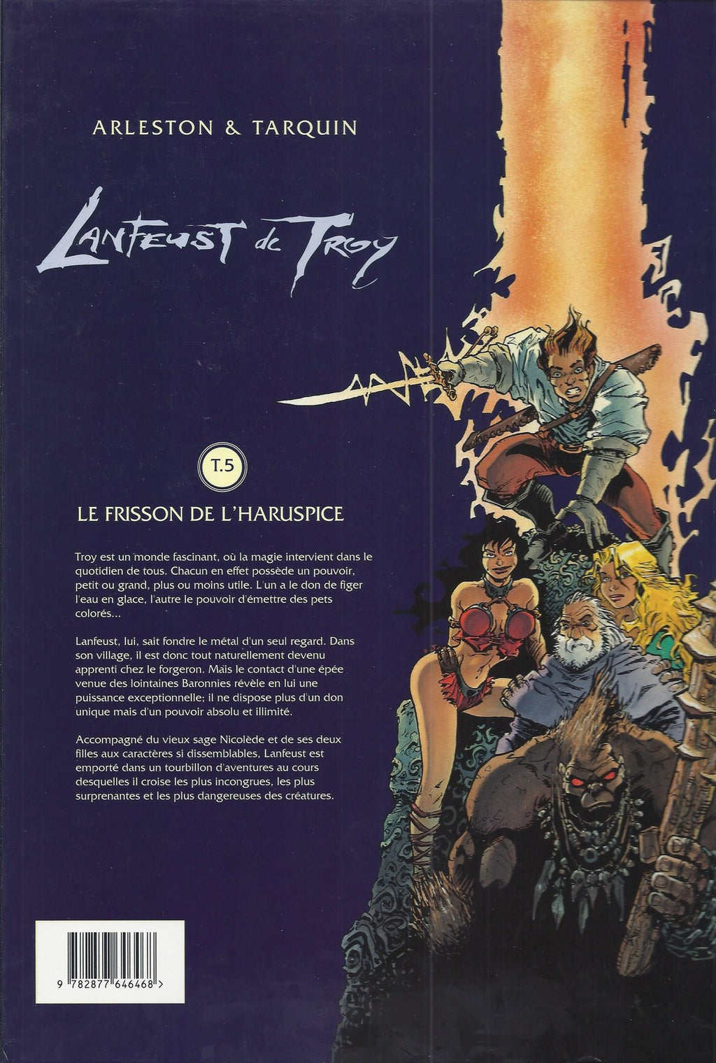 BD  Lanfeust de Troy  T.5  Le frisson de l'Haruspice - E.O.. 1997 TBE  - Tarquin