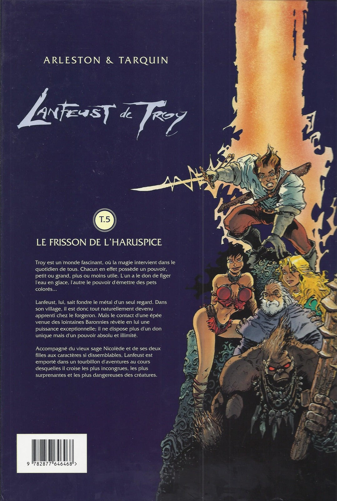 BD  Lanfeust de Troy  T.5  Le frisson de l'Haruspice - E.O.. 1997 TBE  - Tarquin
