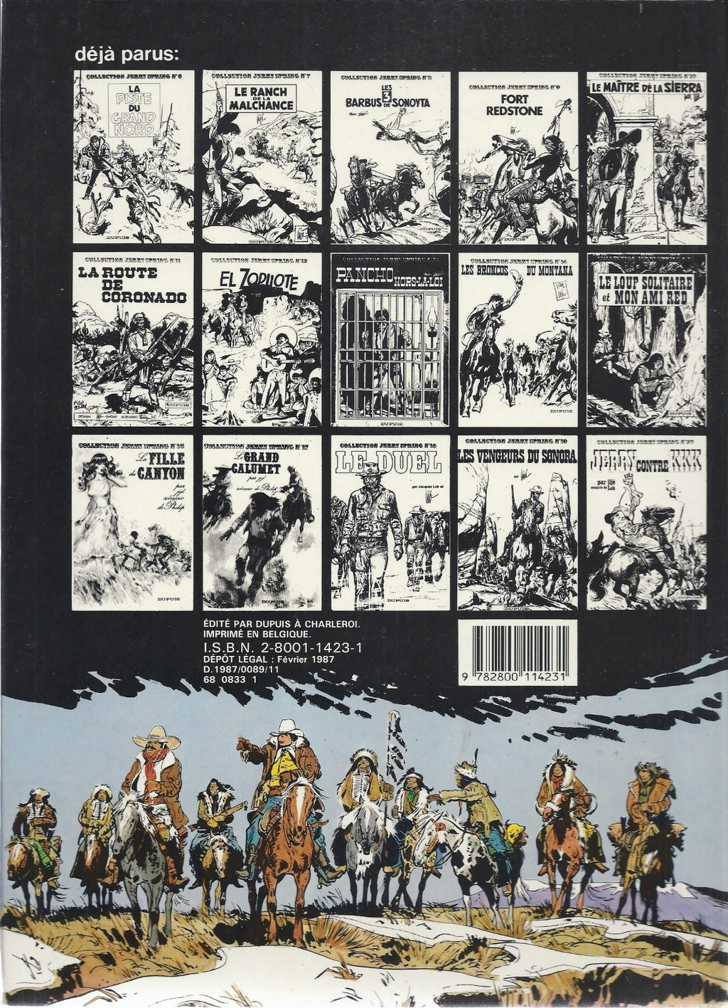 BD  jerry Spring - Trafic d'armes - N°4- EO- cartonnée-1987 -TBE- Jijé