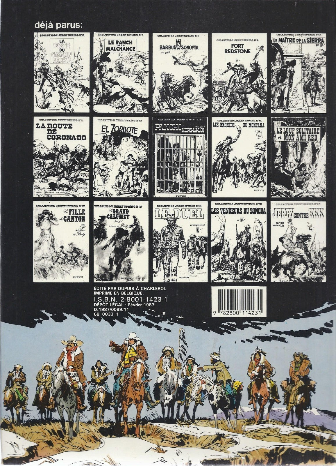 BD  jerry Spring - Trafic d'armes - N°4- EO- cartonnée-1987 -TBE- Jijé