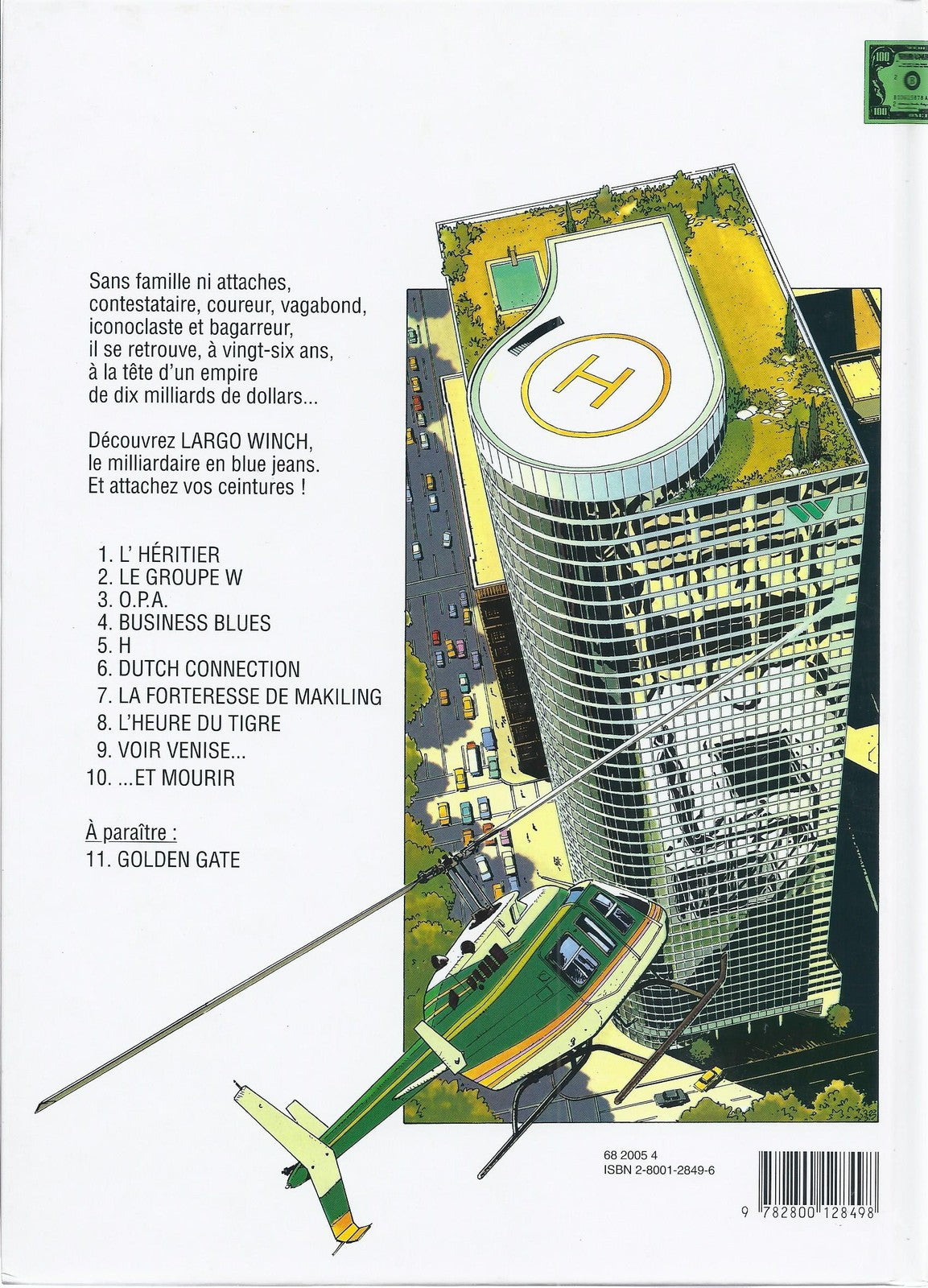 BD  Largo Winch - N°10 - Et mourir  - E.O.1999 - TBE - Francq