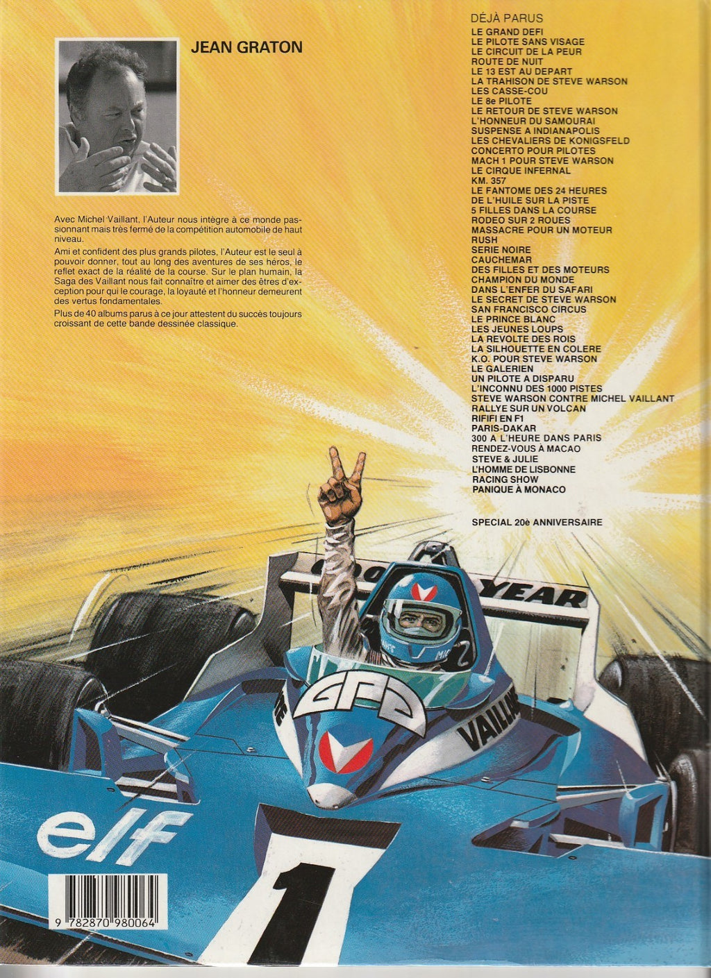 BD Michel Vaillant - Panique à Monaco- N°47 - EO -1986-TBE- Graton