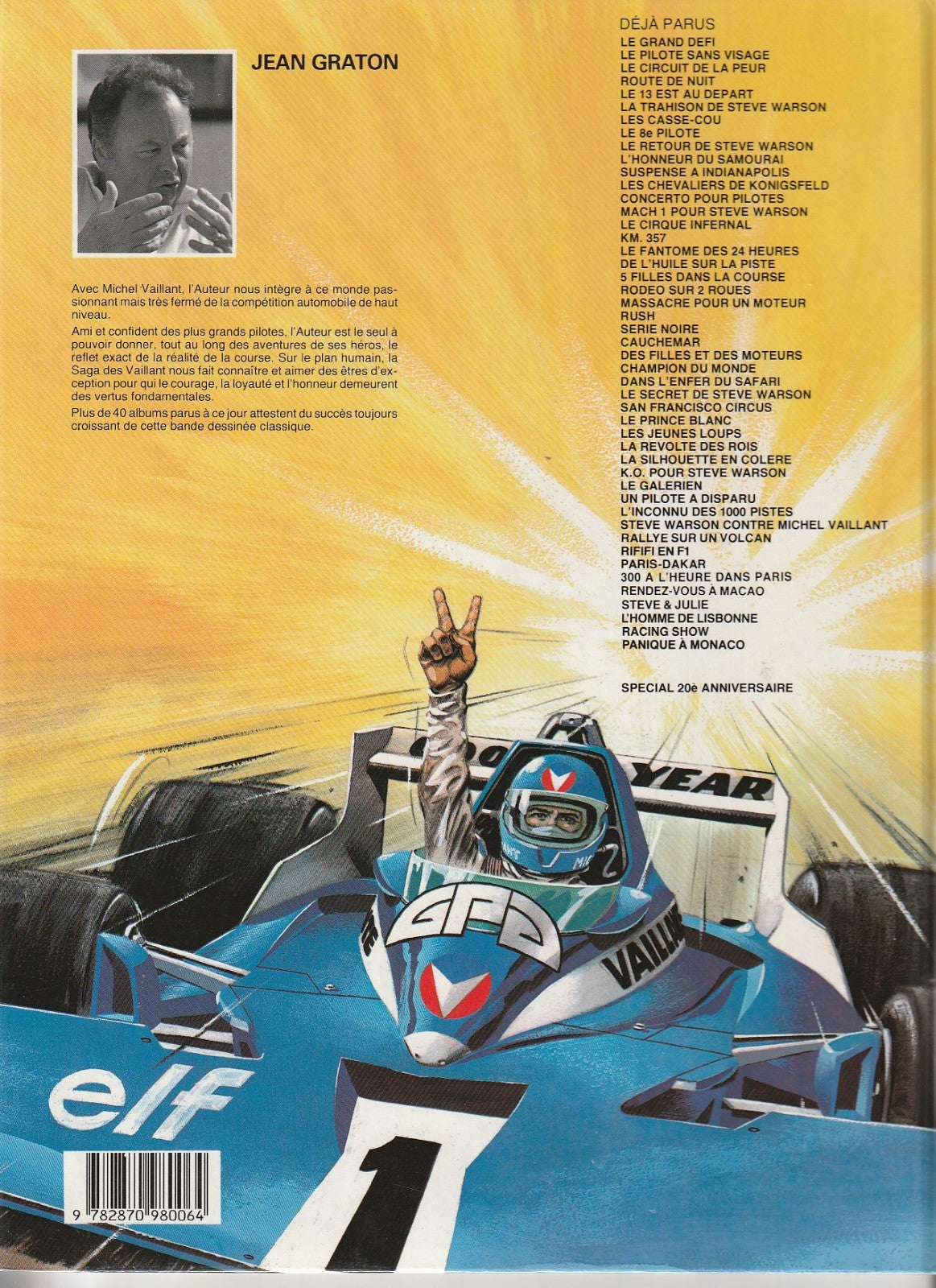 BD Michel Vaillant - Panique à Monaco- N°47 - EO -1986-TBE- Graton