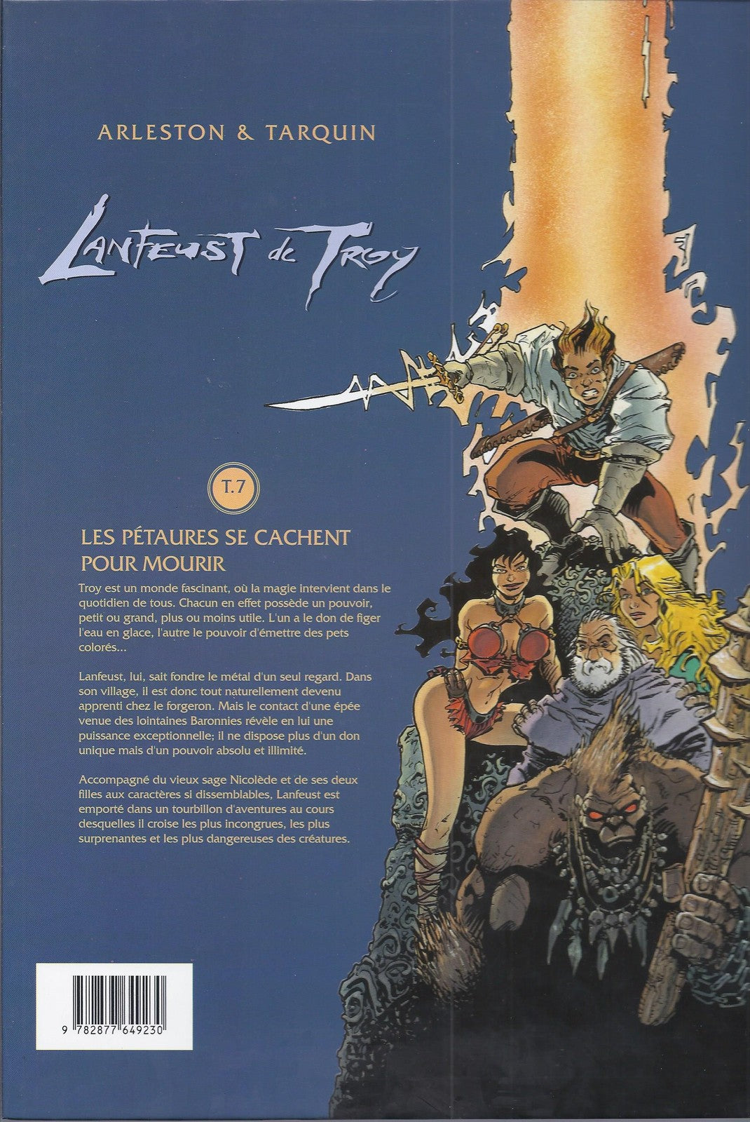BD  Lanfeust de Troy  T.7  Les Pétaures se cache pour mourir - E.O.. 1999 TBE  - Tarquin