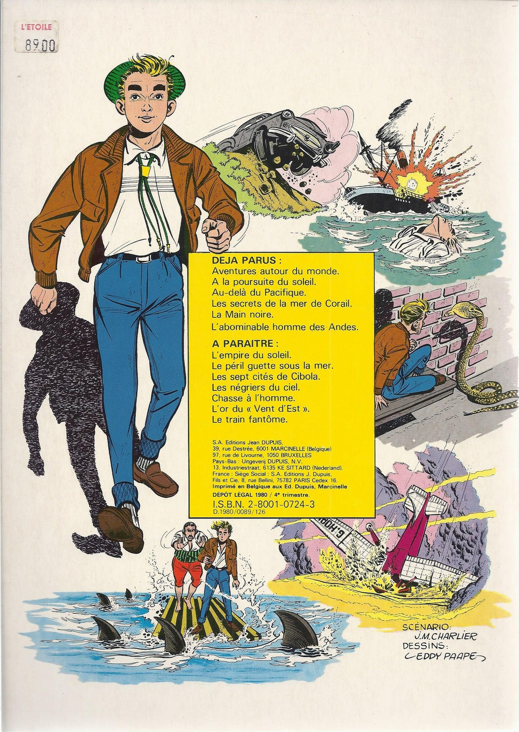 BD Marc Dacier- N°6 - L'abominable homme des Andes- EO 1er C.- 1980 -TBE  - Paape