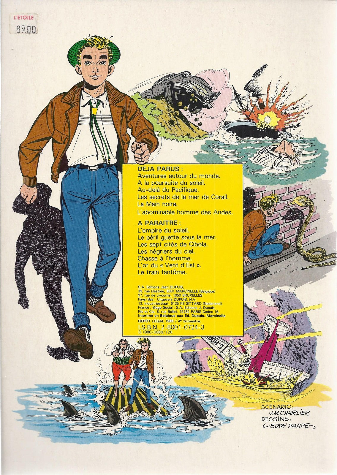 BD Marc Dacier- N°6 - L'abominable homme des Andes- EO 1er C.- 1980 -TBE  - Paape