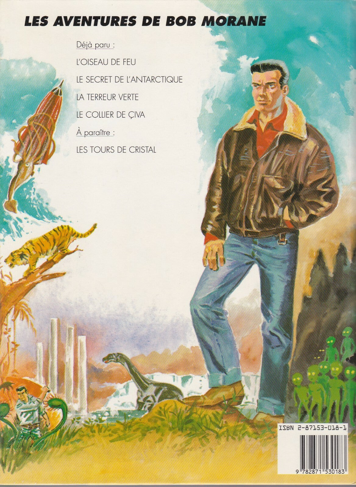 BD Bob Morane N°5(Lefrancq) -Le collier de Civa - E.O.1989-TBE-Attanasio