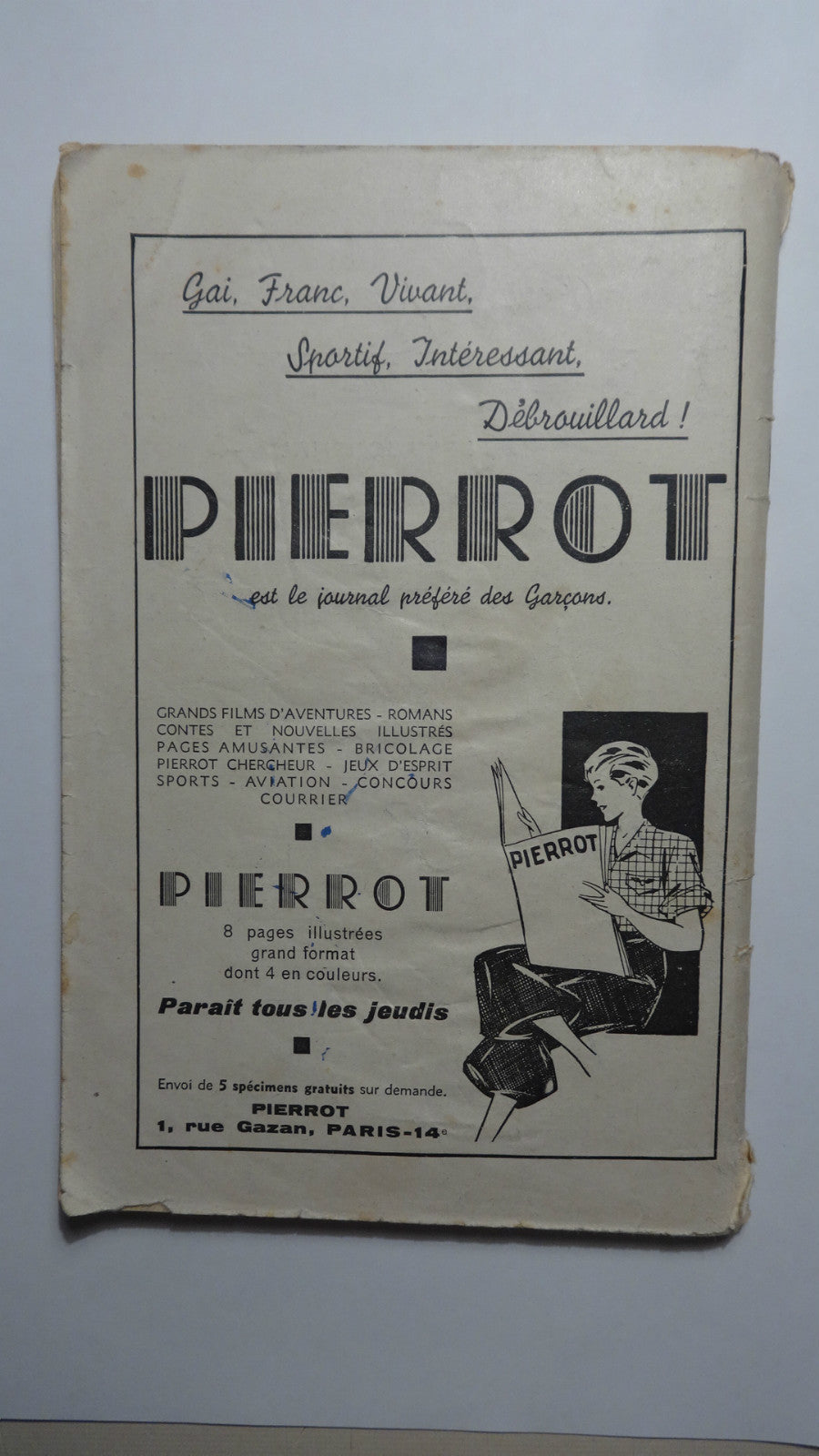 BD  Almanach de Pierrot - Tome 13 -EO-1940 - BE - Collectif