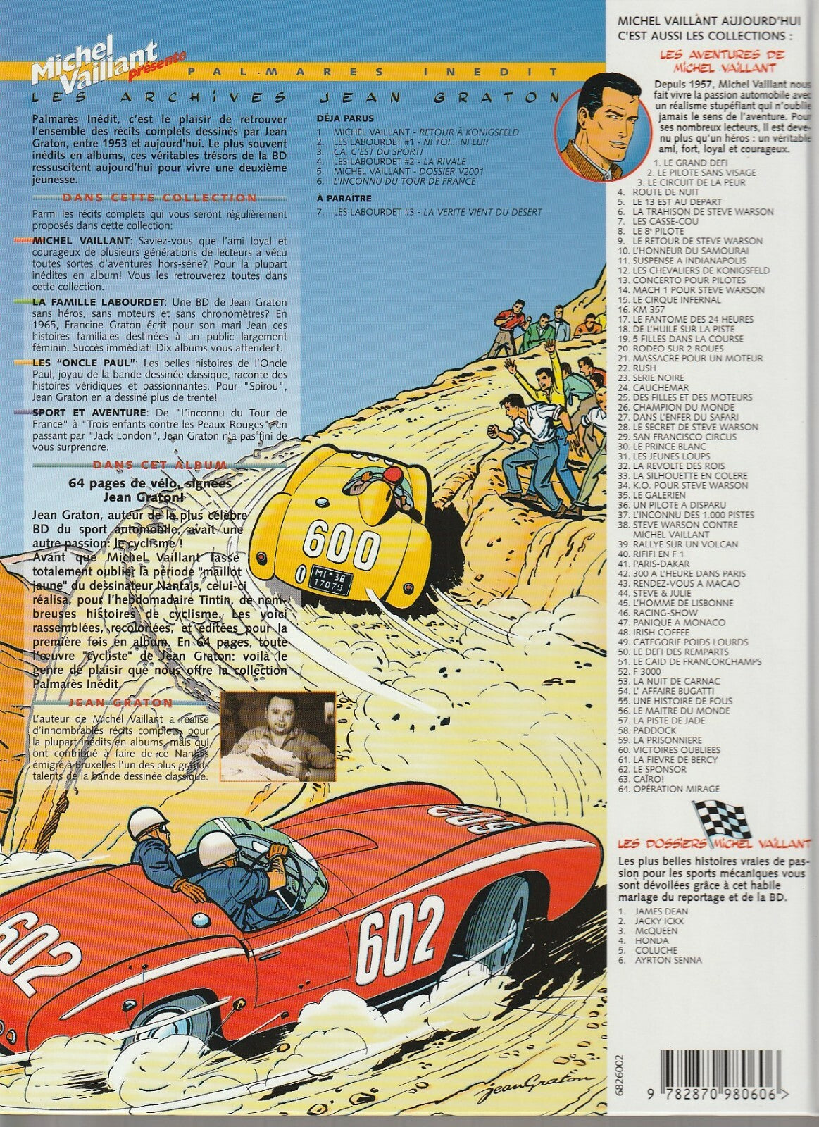 BD Jean Graton  l'inconnu du tour - N°6- EO -2003 -TTBE- Graton