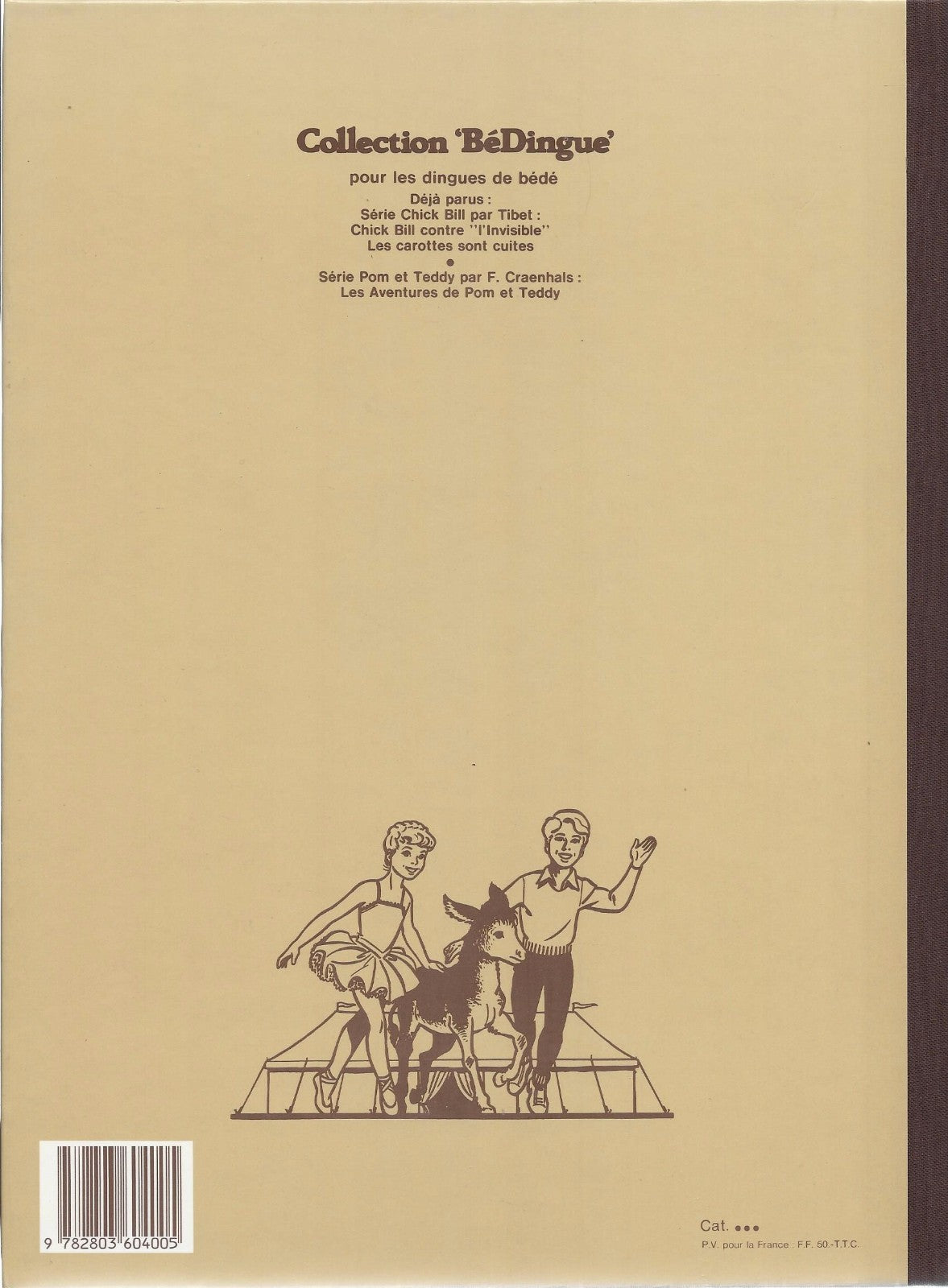 BD  Pom et Teddy- Les aventures de P&T  - RE. dos toilé - 1983 -TTBE- Craenhals
