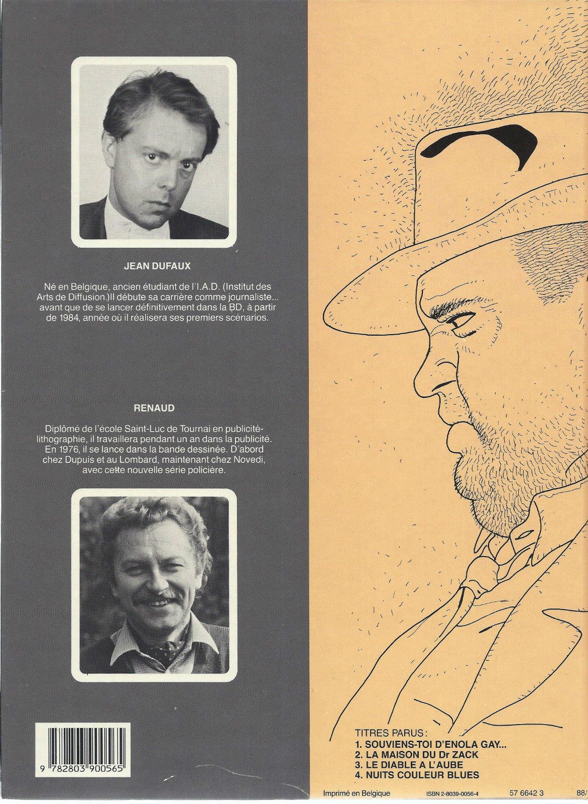 BD  Jessica Blandy - N°4 - nuits couleur blues - E.O.1988 - BE - Renaud