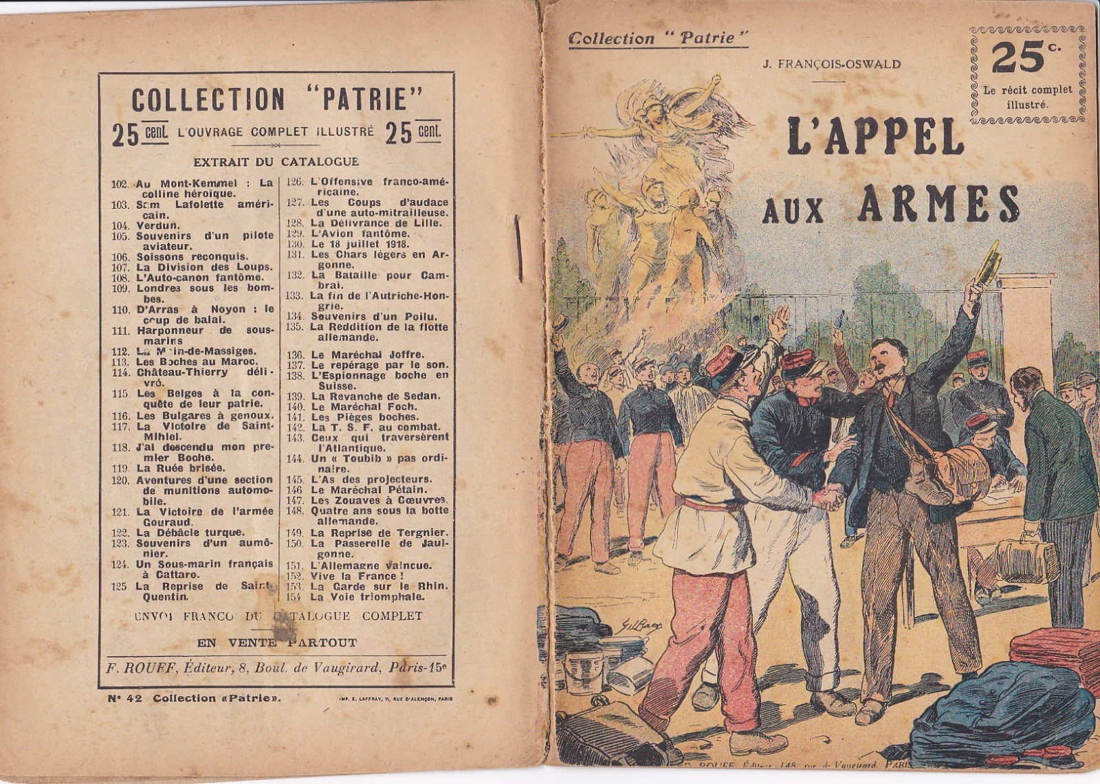 Collection Patrie - L'appel aux armes - N°42-EO - 1917  BE François-Oswald