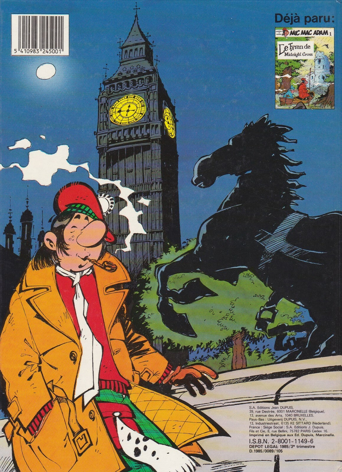 BD  Mic Mac Adam - Morts au sommet -  N° 2 -1985  TBE - André Benn