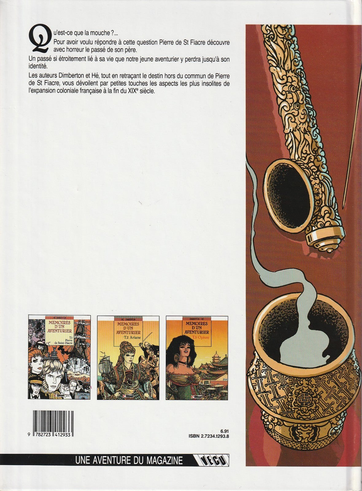 BD Mémoires d'un aventurier -Opium  - N°3-  EO cartonnée-1991- TBE- He