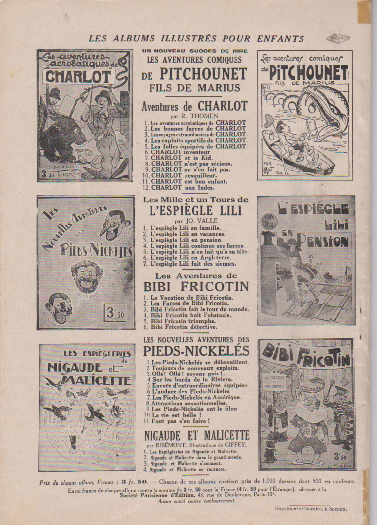 BD  L'espiègle Lili - Lili fait des siennes -N°7 -RE-1934 -BE-Giffey
