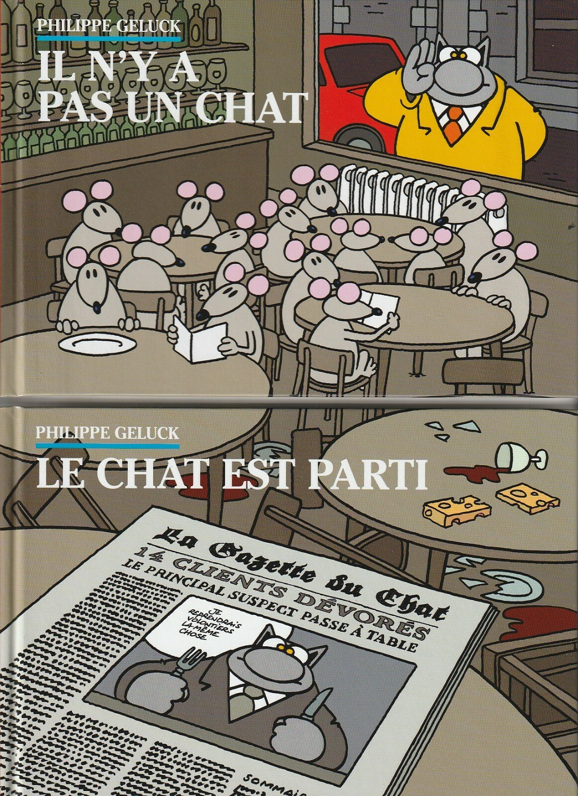 BD Le chat - Le chat passe à table - coffret 2 albums- EO -2014 -TTBE- Geluck