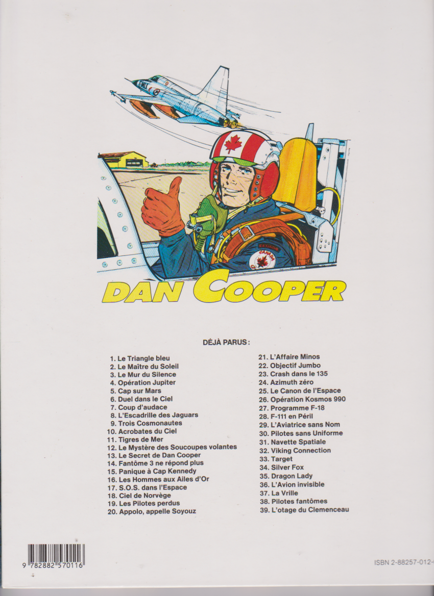 BD  Dan Cooper - Alerte sur "Clem" - N°40- EO- cartonnée-1991 -TTBE- Weinberg