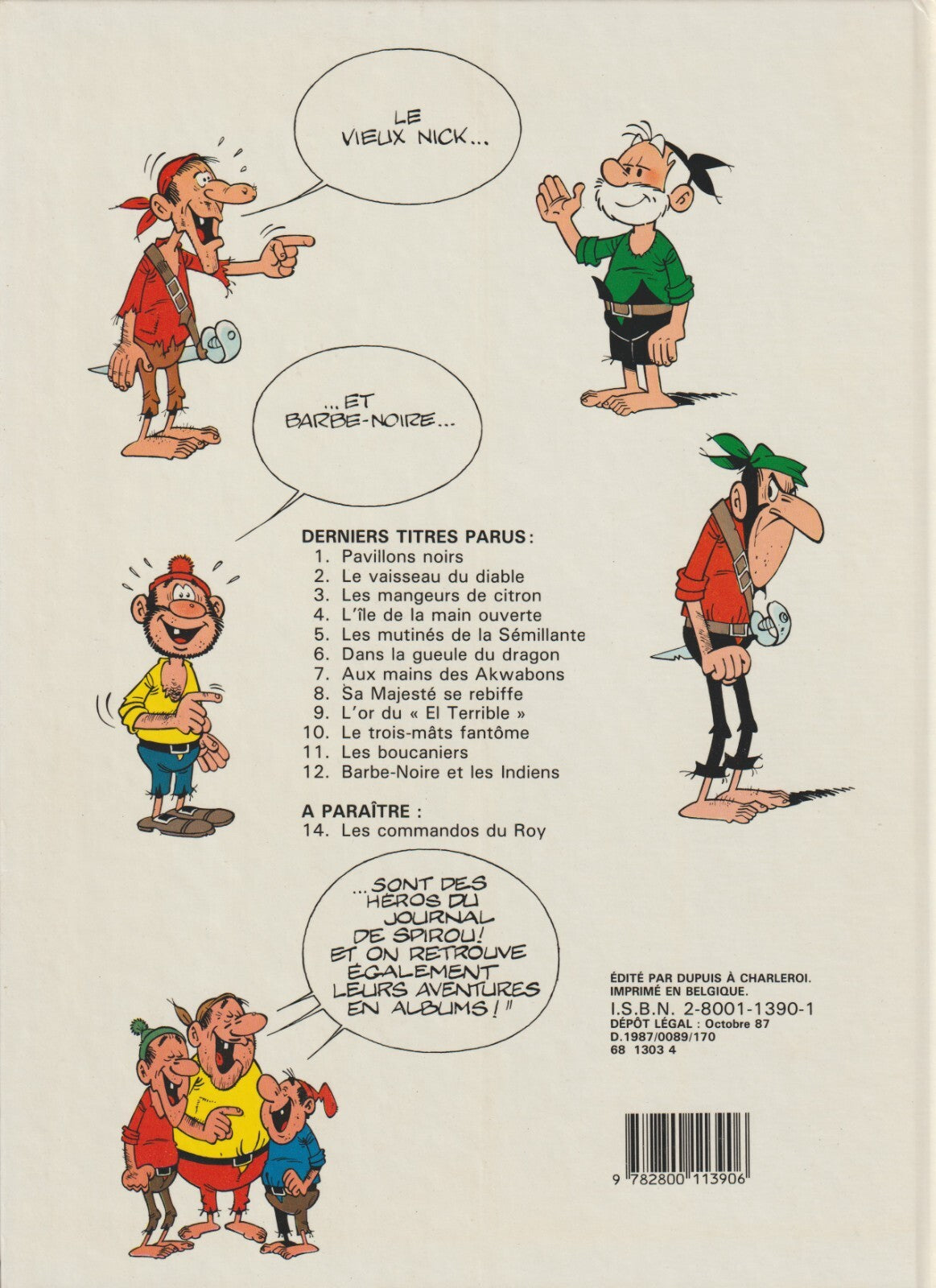 Le vieux Nick- Les Mésaventures de Barbe-Noire- 13- Ré.C. -1987- TTBE - Remacle