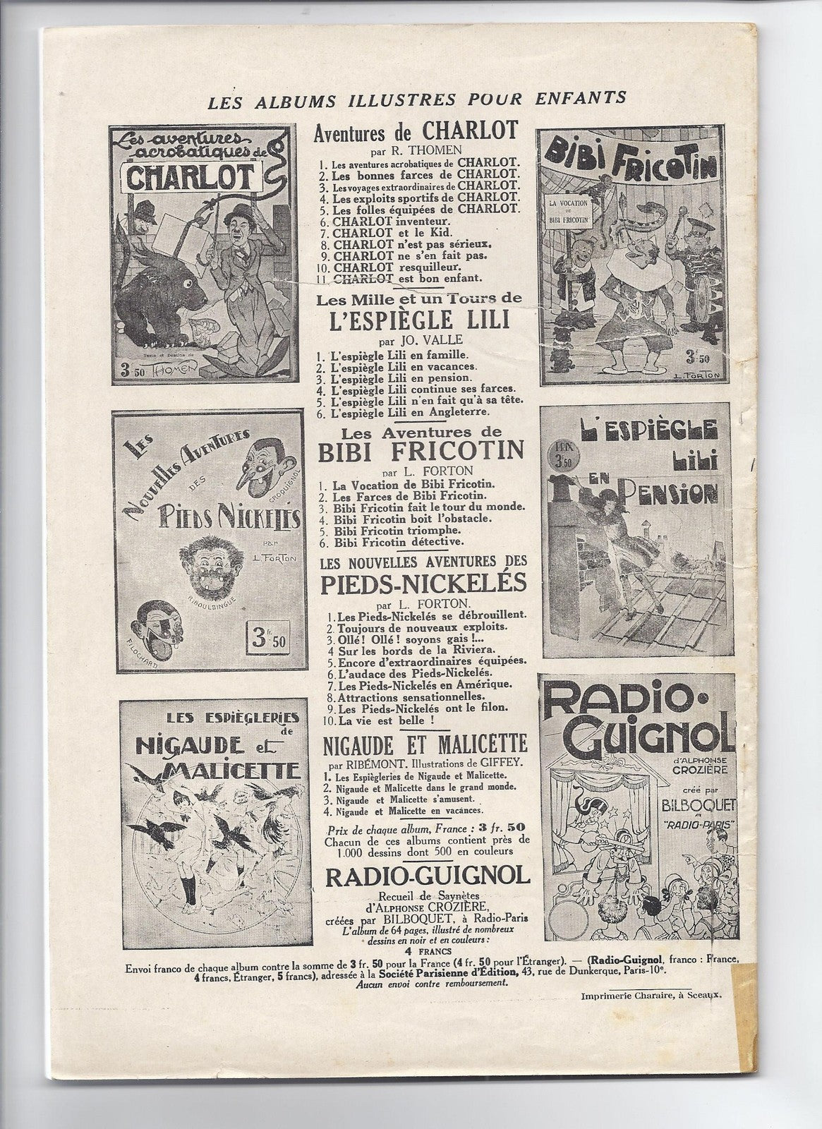 BD  Bibi fricotin détective   - N°6 - EO -  1933  - BE - Louis Forton
