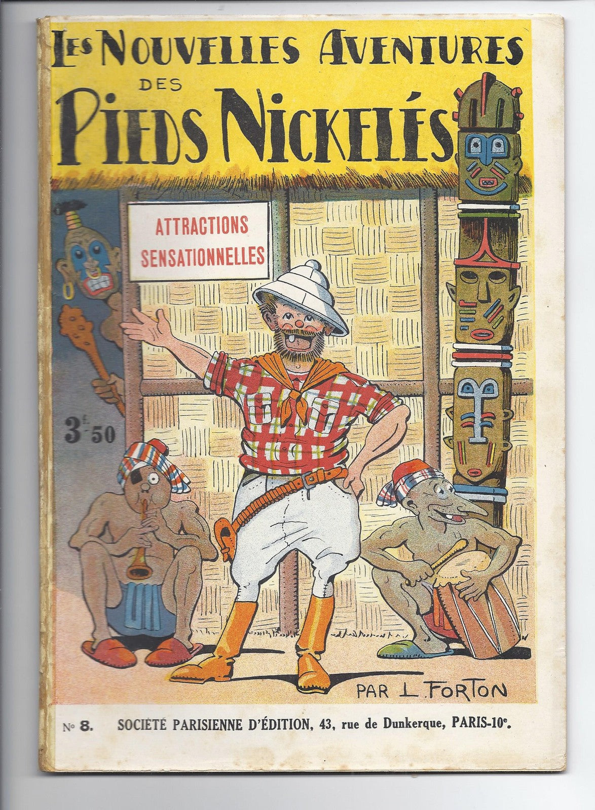 BD  Pieds Nickelés - Attraction sensationnelles -N°8-RE-1933-BE-L.Forton