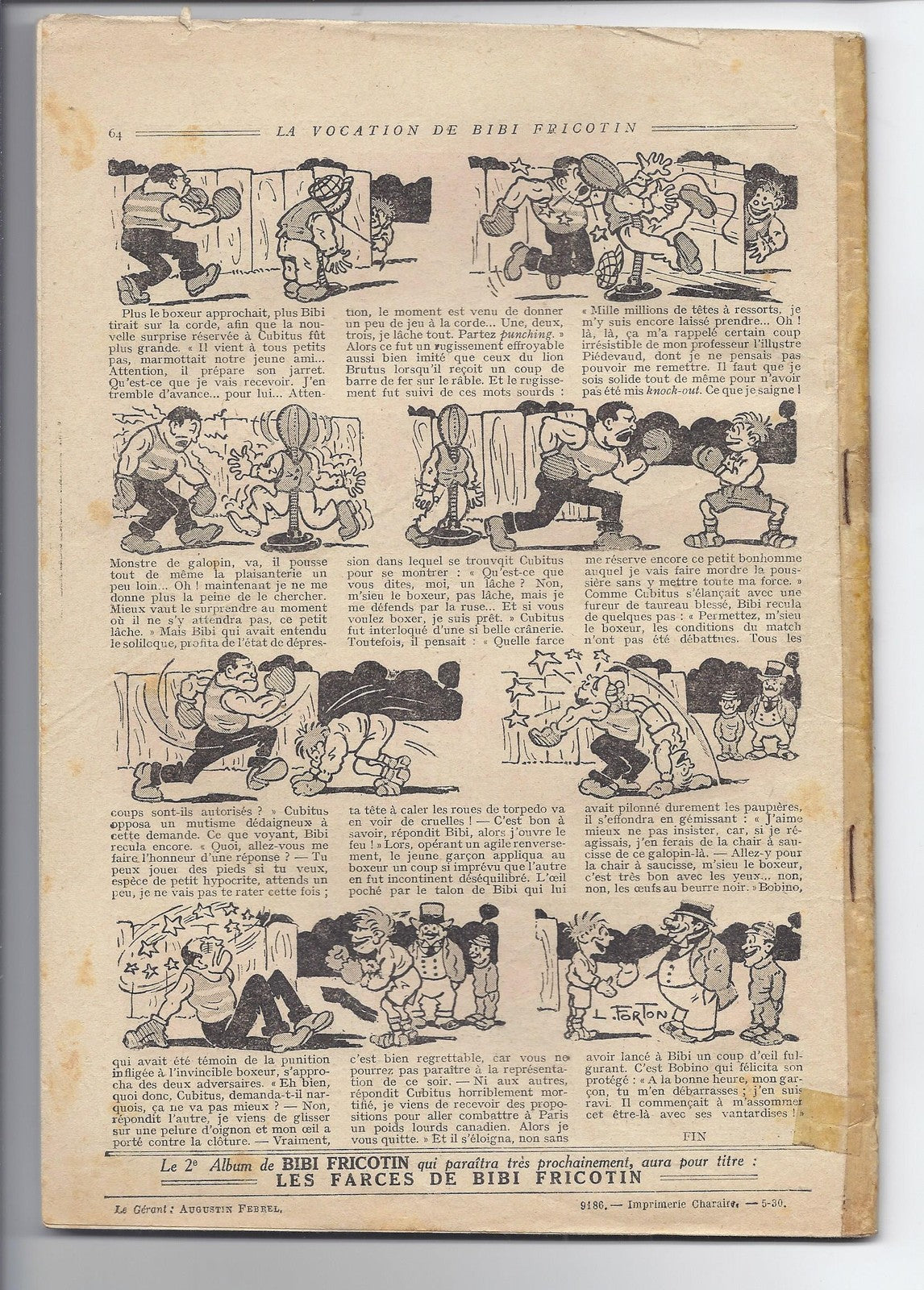 Comic book - Bibi Fricotin's Vocation - No. 1 - RE - 1930 - BE - Louis Forton