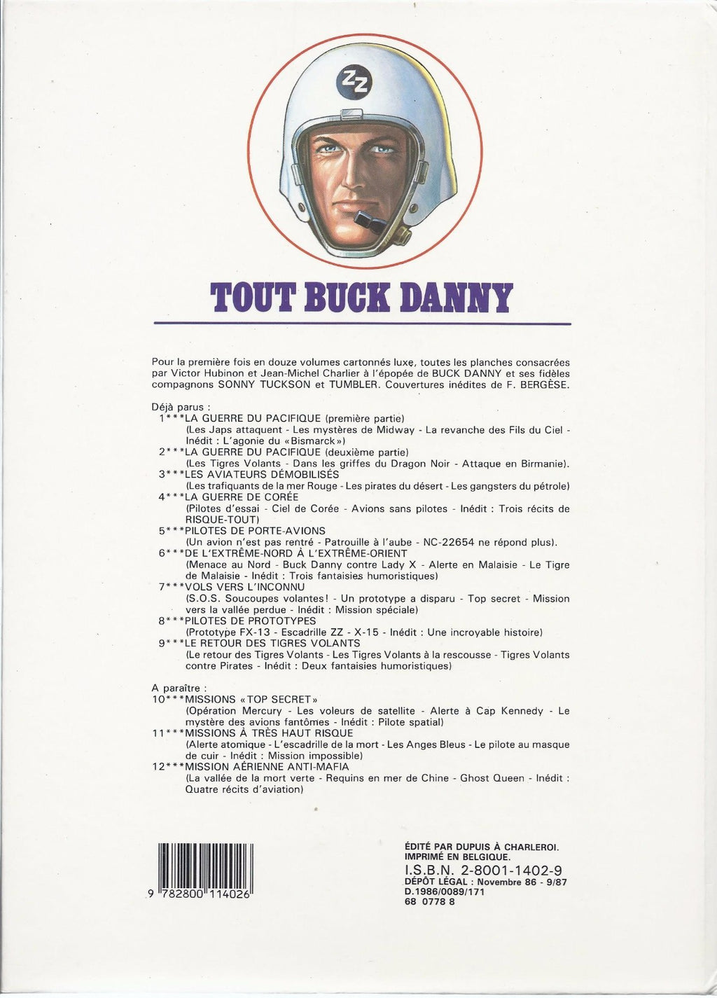 BD Tout Buck Danny  - N°8- RE- cartonnée-1987 -TBE- Hubinon