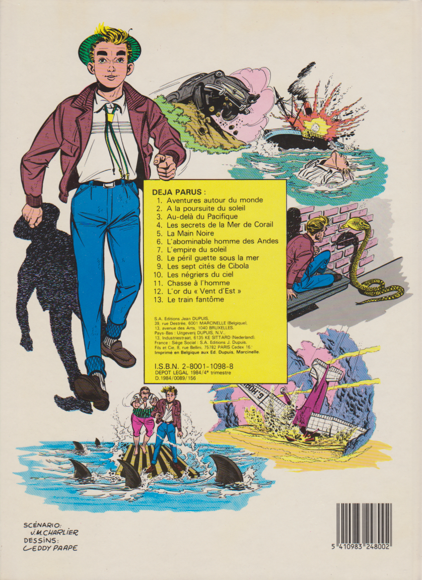 BD  Marc Dacier - N°3 - Au-Dela du Pacifique - RE 1er C - 1984 -TBE - Eddy Paape