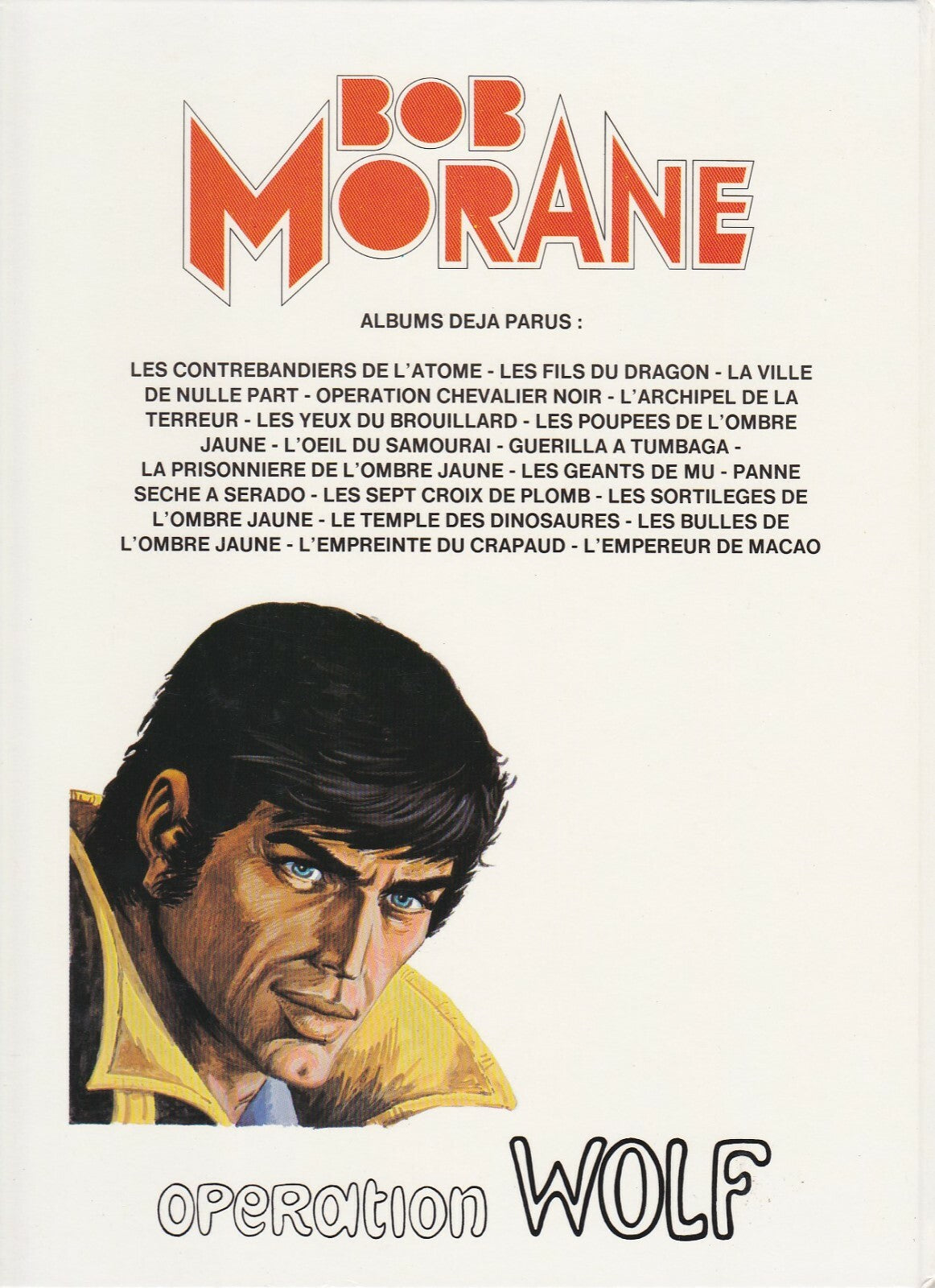 Comic Book Bob Morane N° 28 - Operation Wolf - 1st Ed. 1980 - VGC - Coria