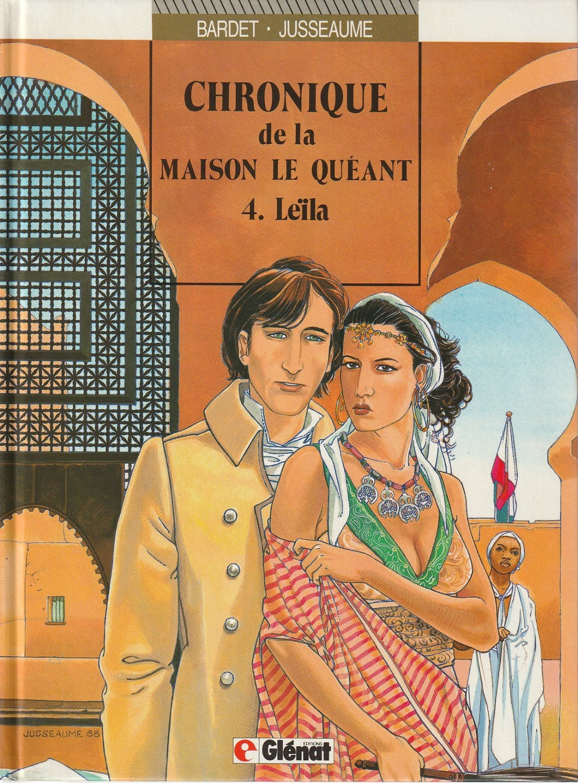 BD Chronique de la maison le quéant -leïla -N°4- EO-1988 -TBE-Jusseaume