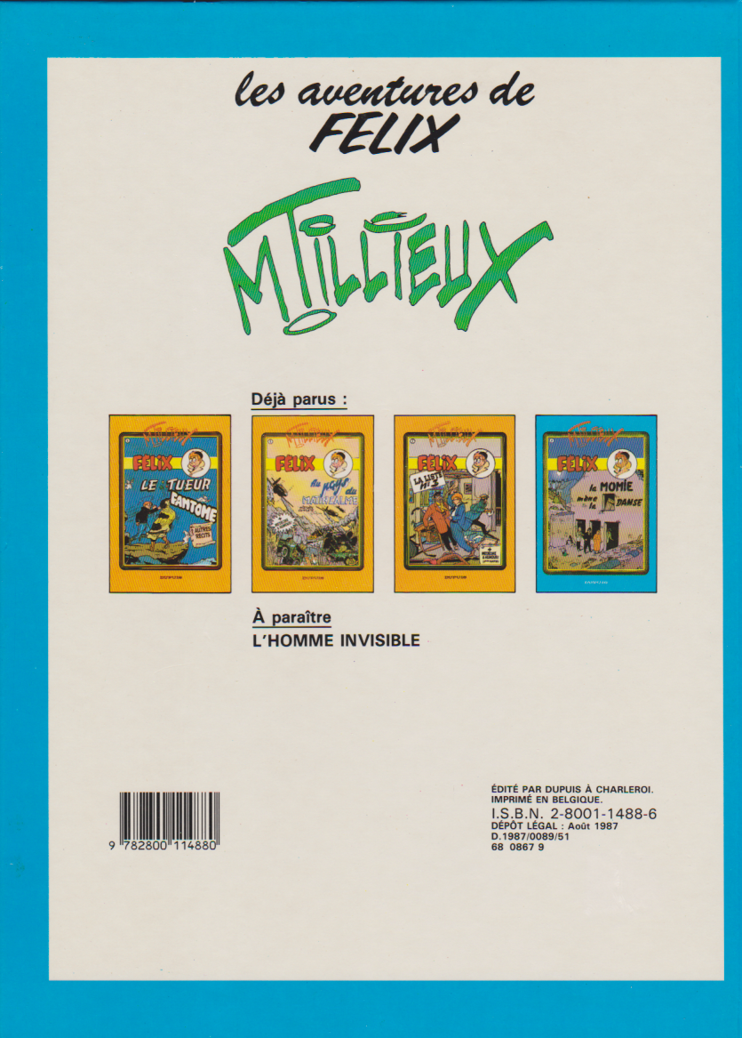 Félix Comics - The Mummy Leads the Dance - No. 8 - 1st Ed. - Hardcover - 1987 - VFN - Tillieux