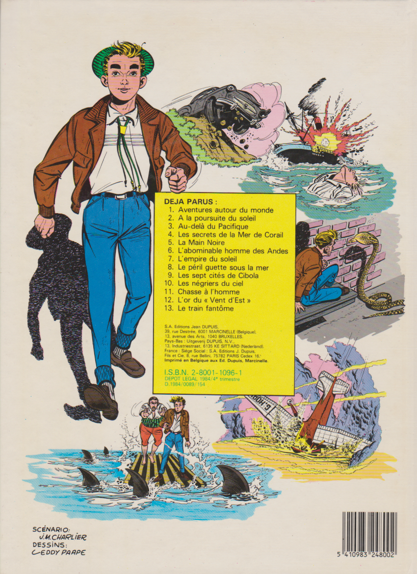 BD  Marc Dacier - N°1-  Aventures autour du monde- RE 1er C - 1984 -TBE - Eddy Paape