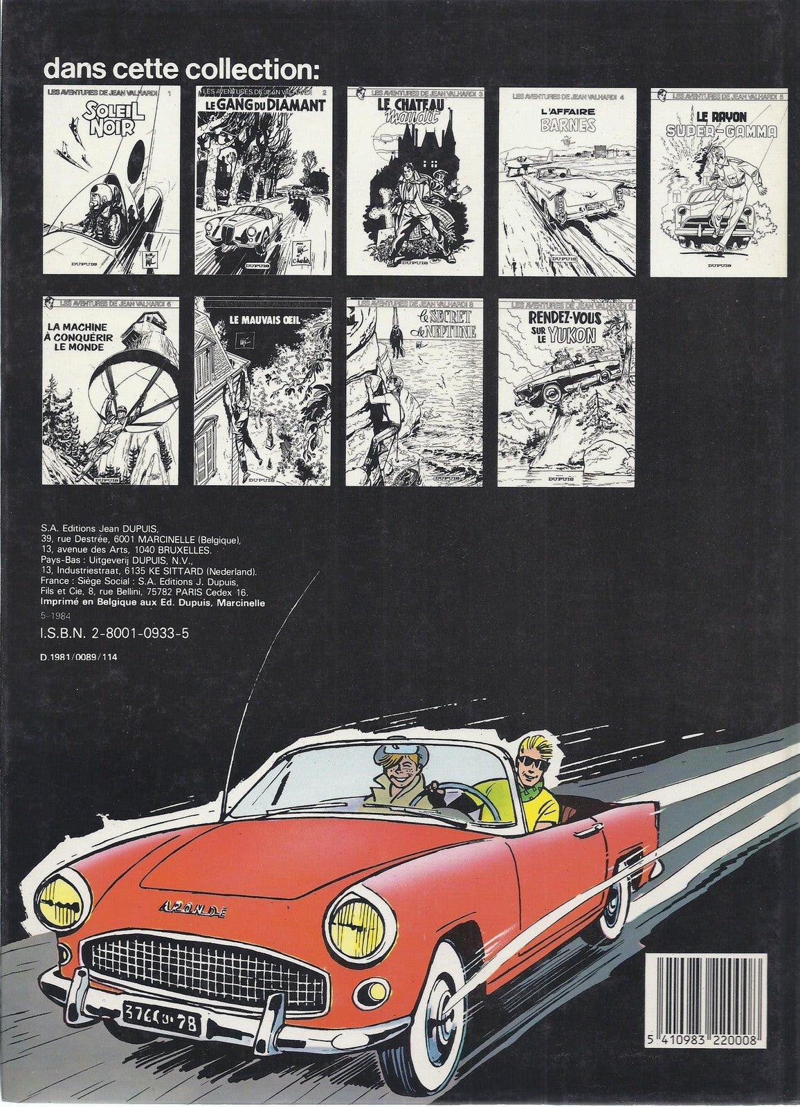 BD Valhardi - La machine à conquérir le monde- N°6- RE -carto. -1984 -BE- Paape