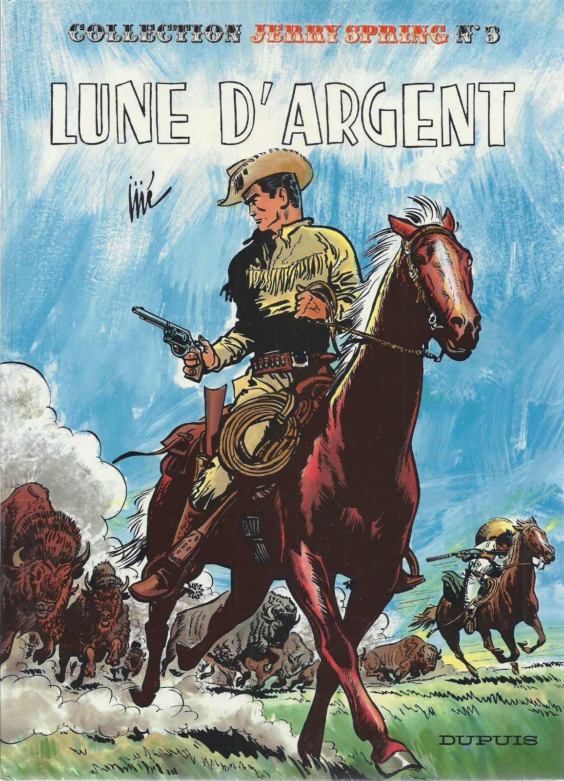BD  jerry Spring - Lune d'argent - N°3- EO- cartonnée-1987 -TBE- Jijé
