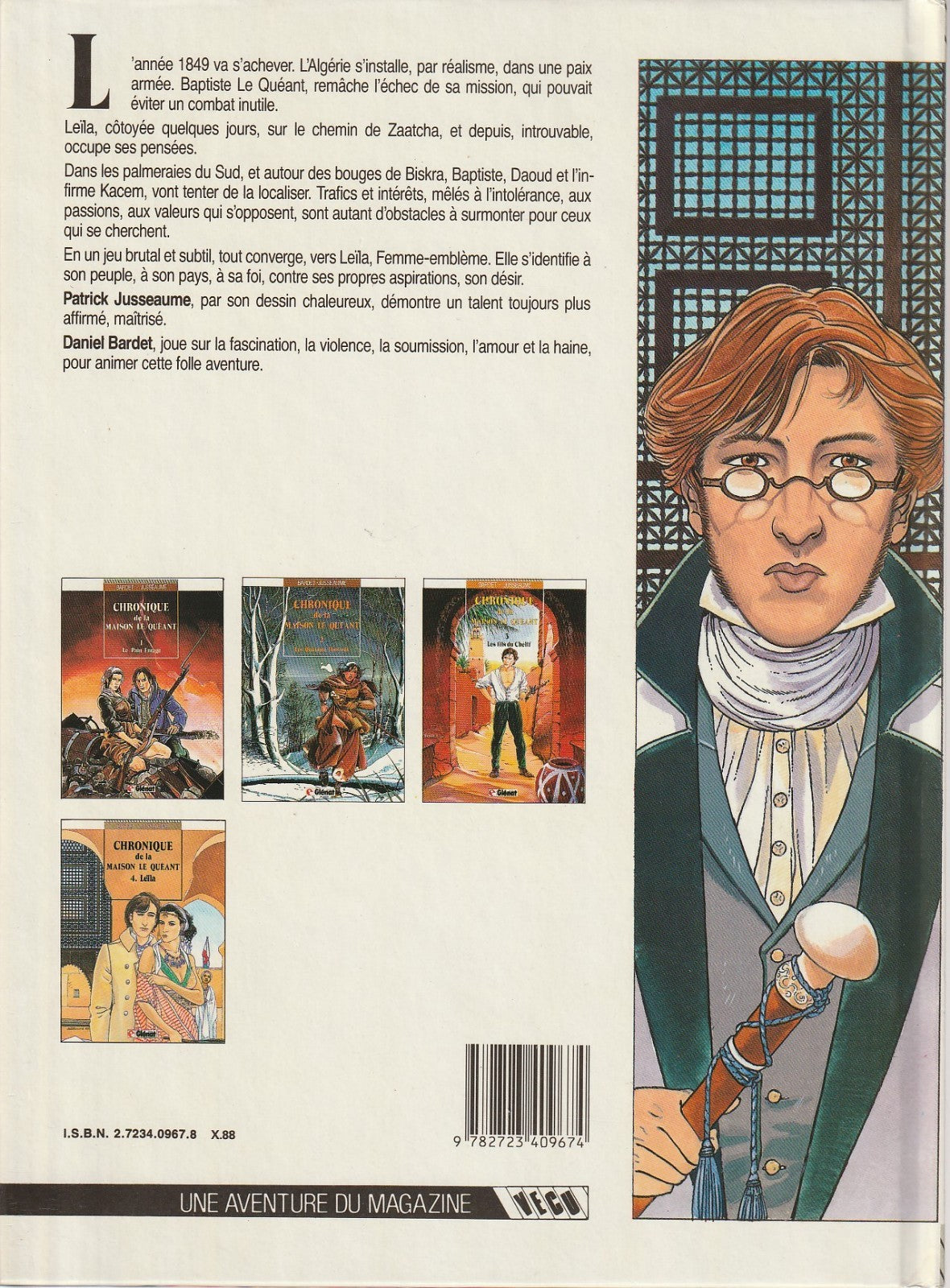 BD Chronique de la maison le quéant -leïla -N°4- EO-1988 -TBE-Jusseaume
