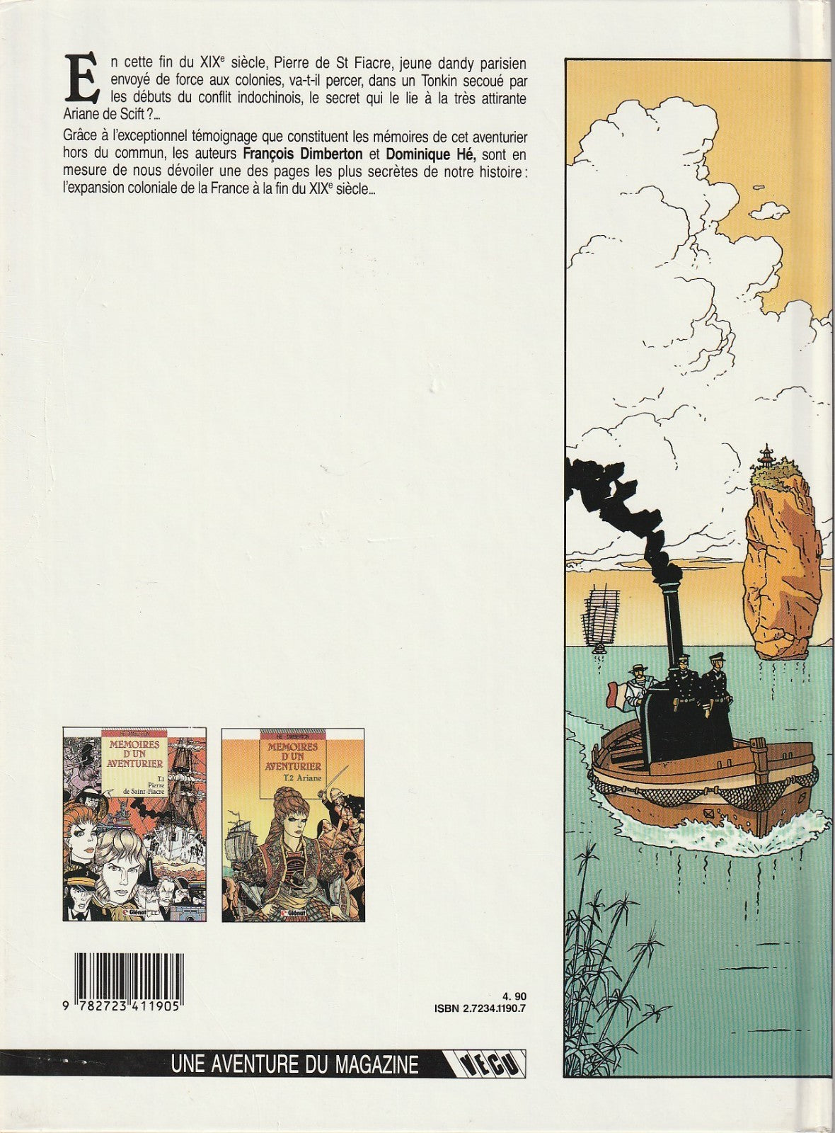BD Mémoires d'un aventurier - Ariane - N°2-  EO cartonnée-1990- BE- He