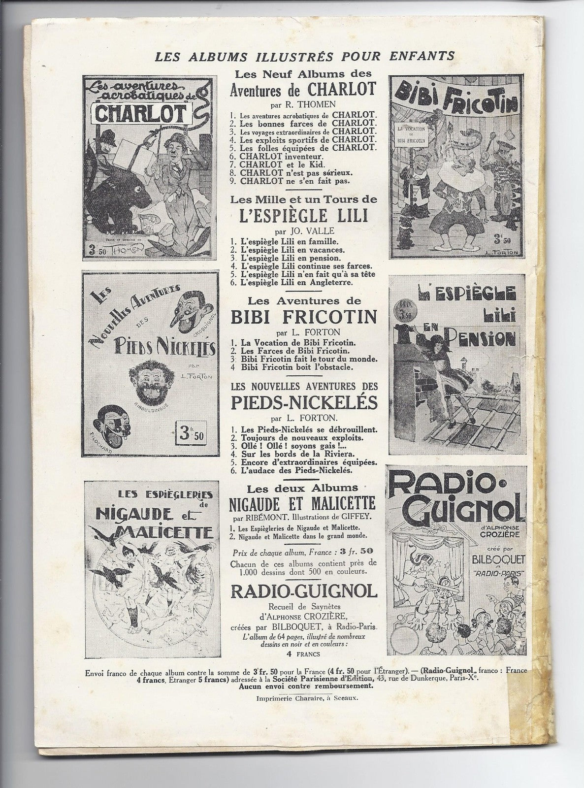 Comic strip Pieds Nickelés -Sur les bords de la Riviéra -No. 4-RE-1932-VG-Louis Forton