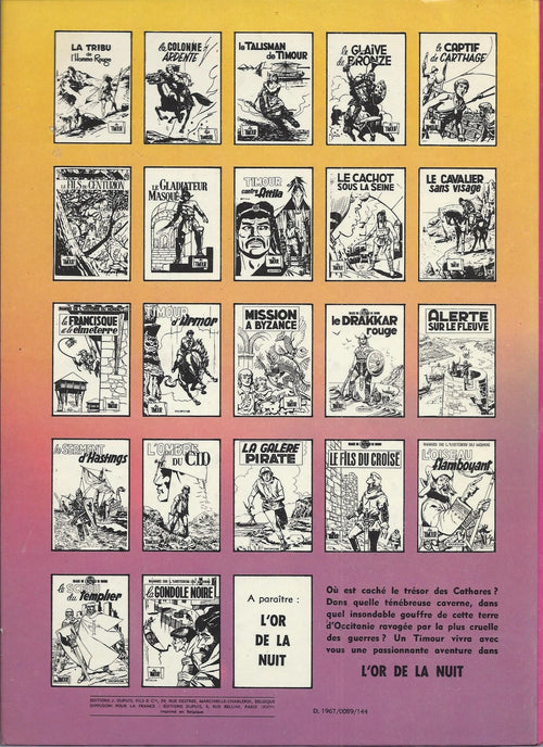 BD   Timour (les)  - La gondole noire  - E.O .1967  BE - Sirius