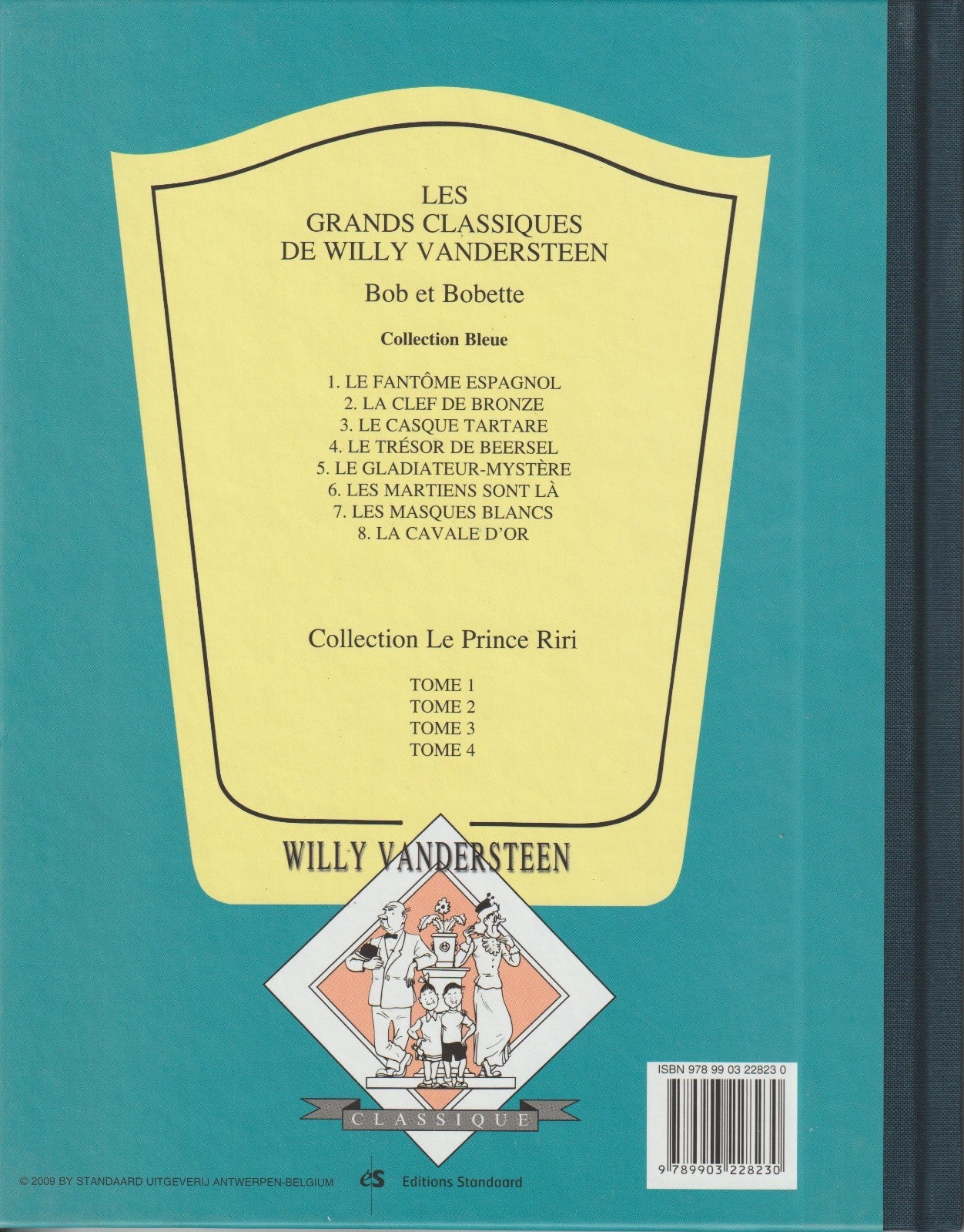 BD  Bob et Bobette - N°1- cart. Le Fantôme espagnol  - RE-2009-TTBE - Vandersteen