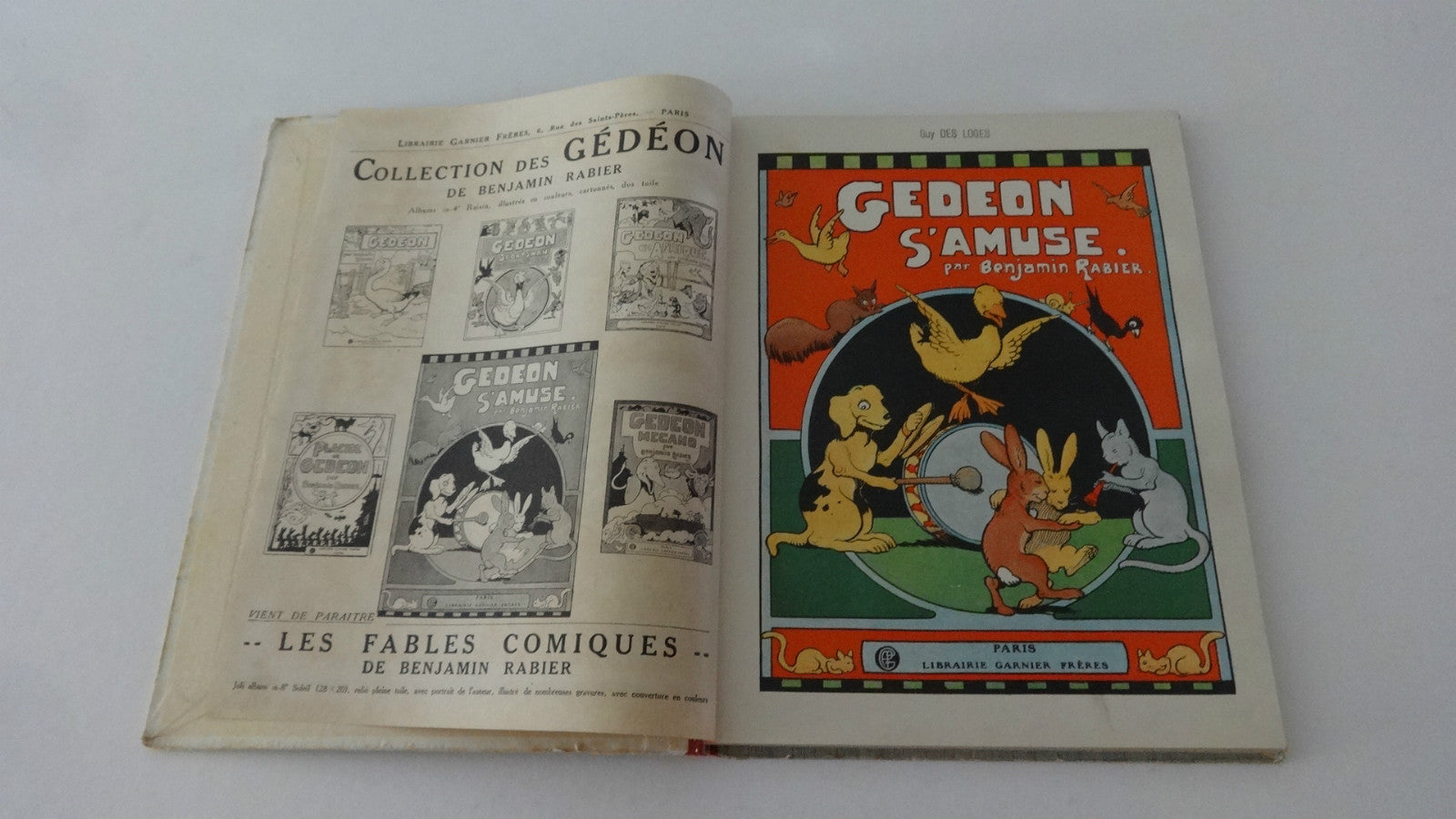 BD Gideon Has Fun - First Edition - cloth hardback - 1928 - Good Condition - Benjamin Rabier