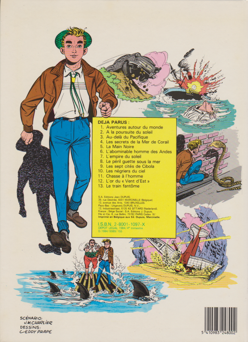 BD  Marc Dacier - N°2- A la poursuite du soleil - RE 1er C - 1984 -TBE - Eddy Paape