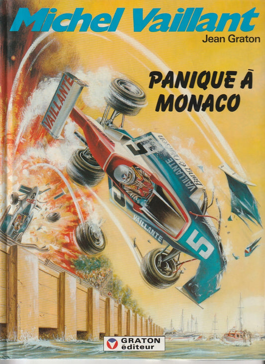 Michel Vaillant Comic Book - Panic in Monaco - No. 47 - First Edition - 1986 - Very Good Condition - Graton