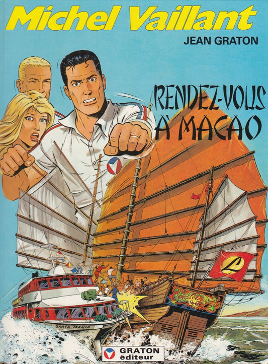 Michel Vaillant comic - Rendez-vous à Macao - No. 43 - First Edition - 1983 - Very Good Condition - Graton