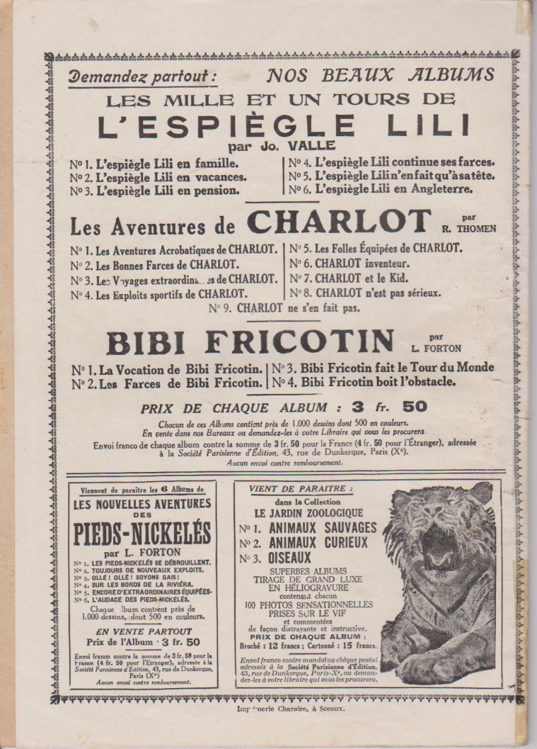 BD  L'espiègle Lili - Lili en Angleterre -N°6 -RE-1926 -BE-Giffey