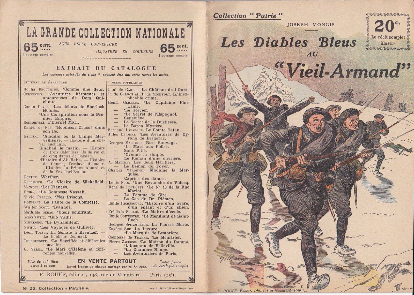 Collection Patrie - Les diables bleus au "V.A. - N°25-EO - 1917  TBE Mongis